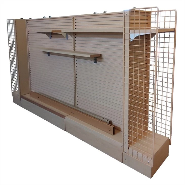Wood Pattern Slatwall Display Fixtures